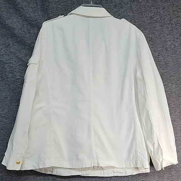 Ralph Lauren White Denim Jacket Womens Size 2X - Picture 2 of 10